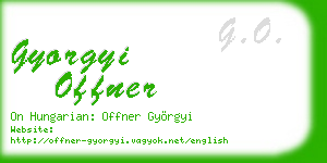 gyorgyi offner business card